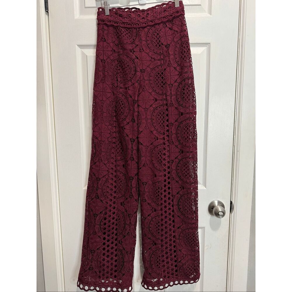 Asos flared wide leg lace pants US 4